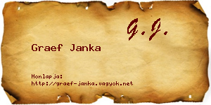 Graef Janka névjegykártya